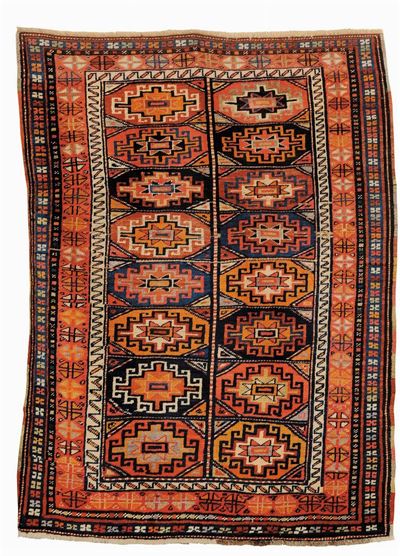 Tappeto Caucasico Kazak, Fine XIX Secolo