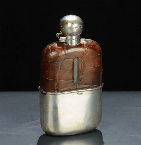 Fiashetta in argento da taschino, Sheffield 1921