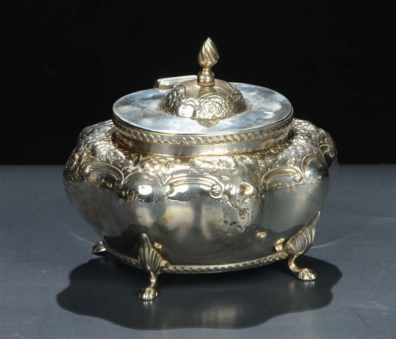 Porta tè in argento, Birmingham 1897, gr. 150 circa  - Asta Asta OnLine 12-2011 - Cambi Casa d'Aste