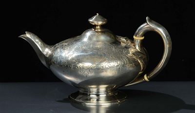 Teiera in Argento, Londra 1850 Circa, Orafo Barnard, Gr. 600 Circa