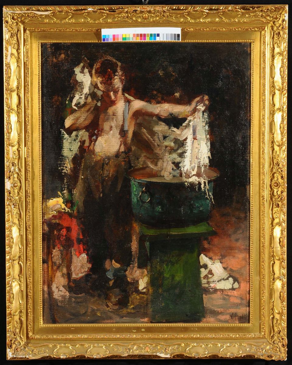 Vincenzo Irolli (1860-1942)scugnizzo con Tinozza