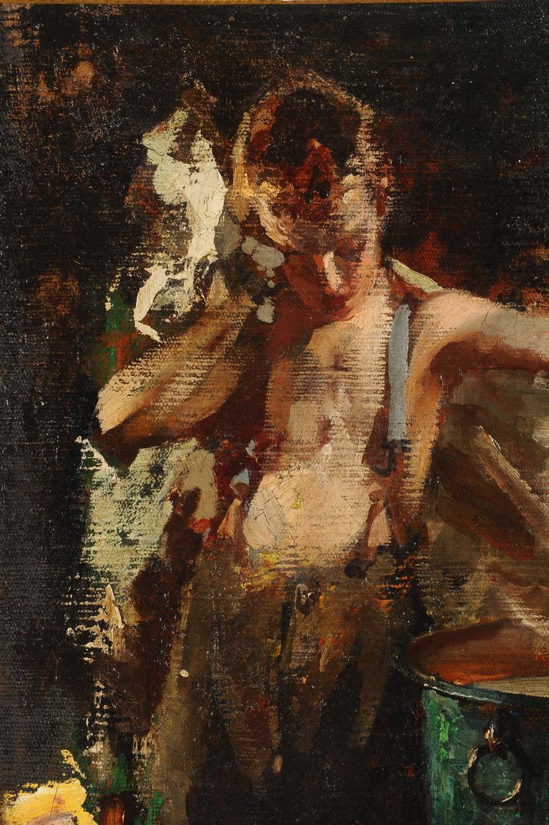 Vincenzo Irolli (1860-1942)scugnizzo con Tinozza