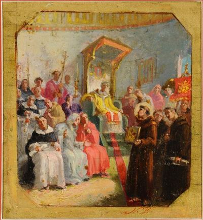 Nicolò Barabino (1832-1891)studio per Affresco