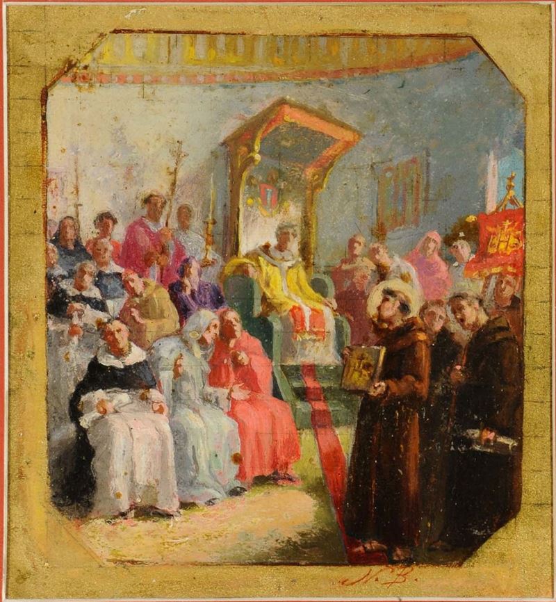 Nicolò Barabino (1832-1891) Studio per affresco  - Asta Dipinti del XIX e XX secolo - II - Cambi Casa d'Aste