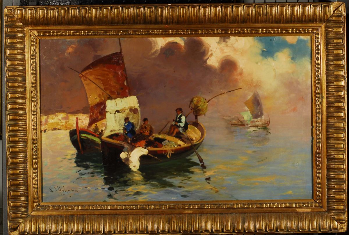 Salvatore Balsamo (1894-1922)pescatori nella Baia di Napoli