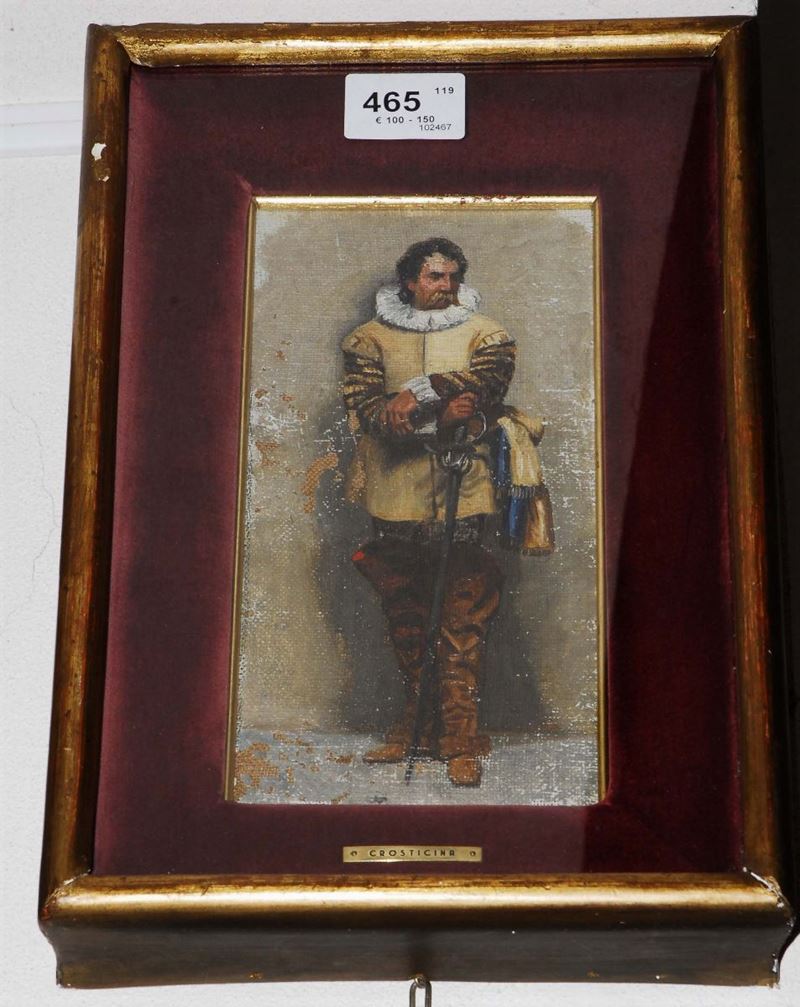 Anonimo del XIX secolo Soldato  - Asta Dipinti del XIX e XX secolo - II - Cambi Casa d'Aste