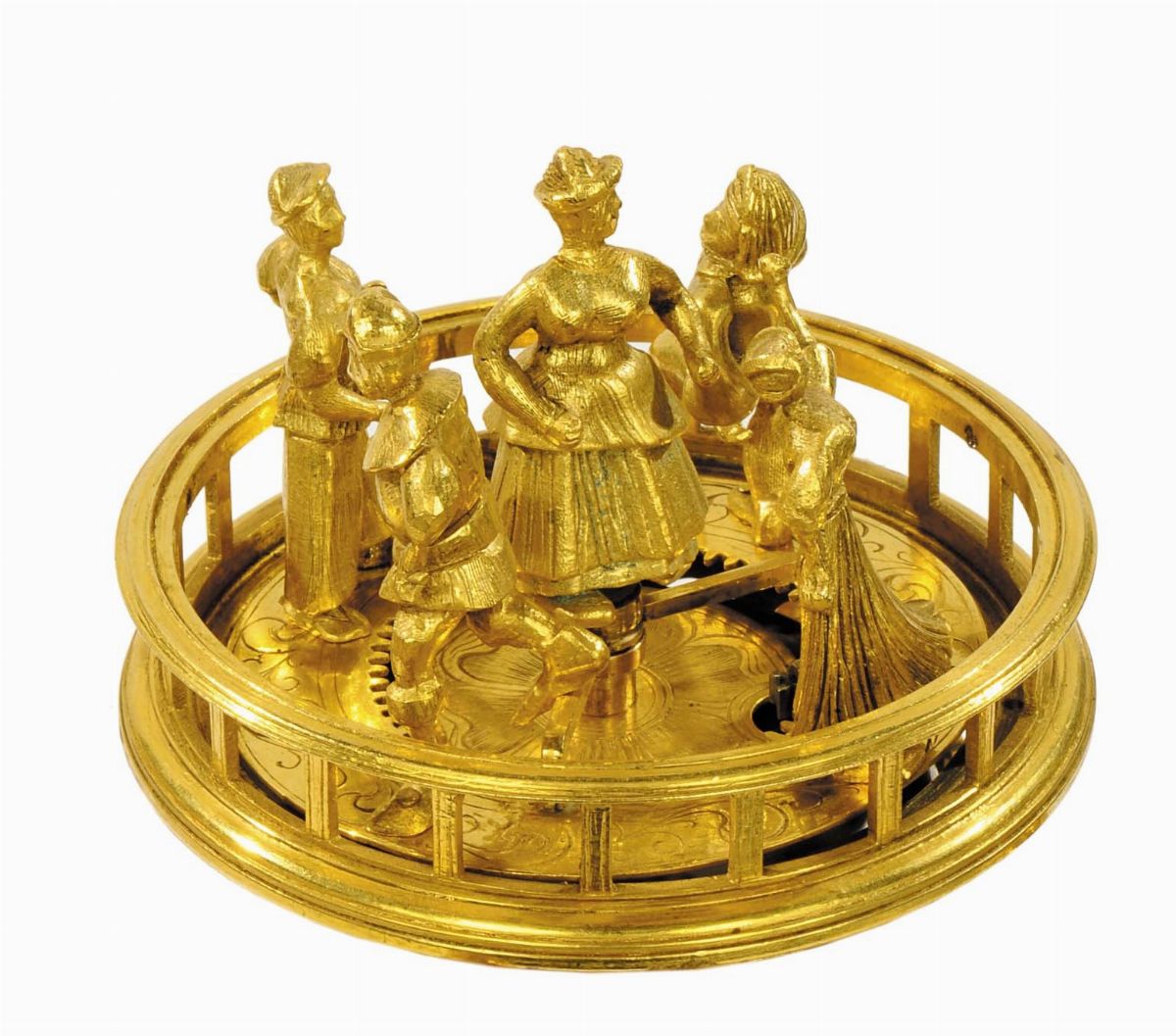 Orologio Rinascimentale Astronomico con Automi Raffigurante Fortezza Medievale, Germania Ausburg ...