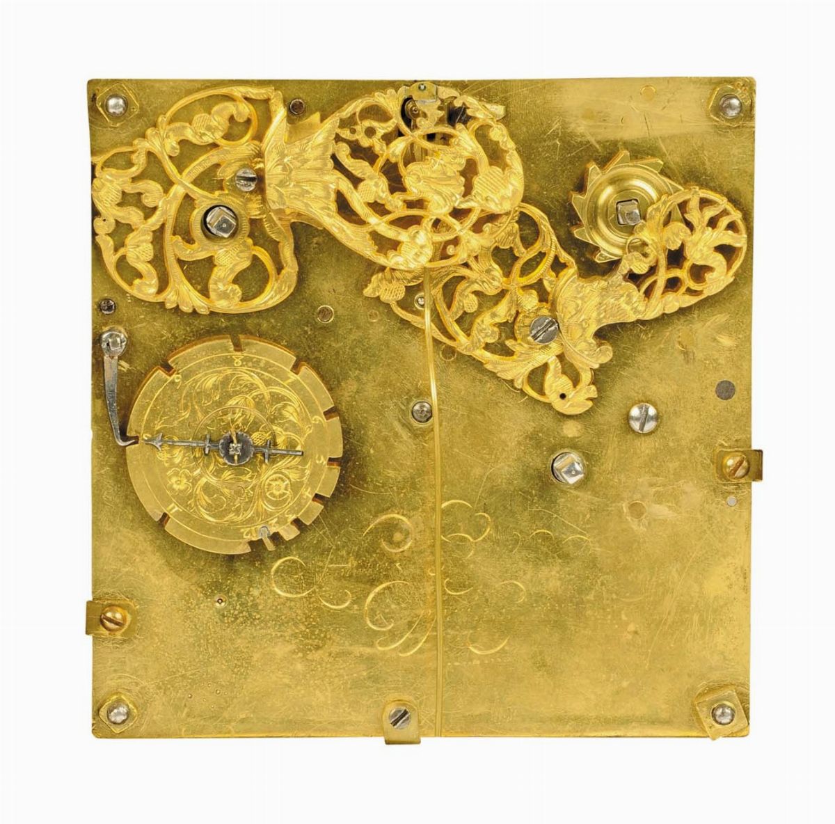 Orologio con Statue in Avorio Raffiguranti Preghiera, Lavoro e Cronos con Jacquemart in Spalla. A...