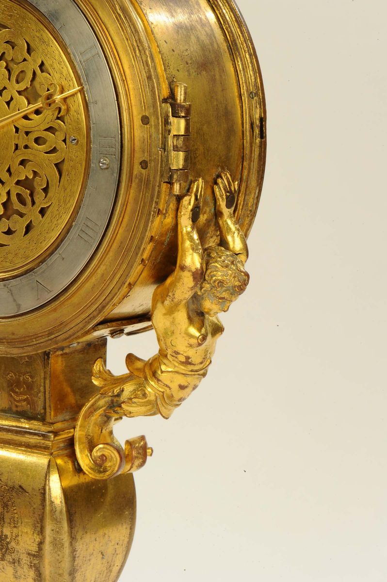 Orologio Ostensorio in Bronzo e Rame Inciso, Dorato e Argentato, Germania 1580-1600