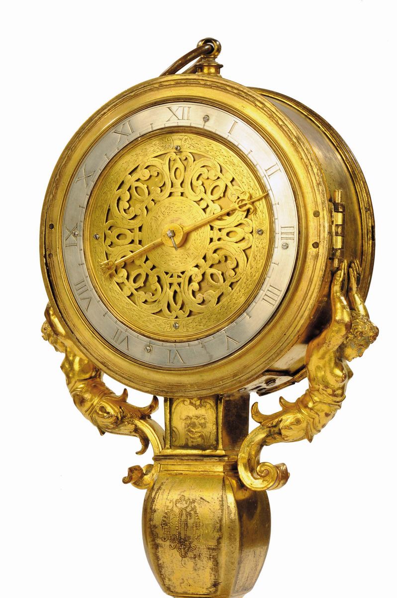 Orologio Ostensorio in Bronzo e Rame Inciso, Dorato e Argentato, Germania 1580-1600