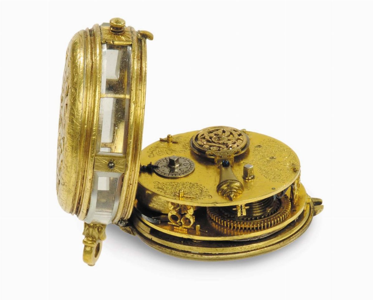 Orologio Pettorale Astronomico Avente Cassa in Bronzo Dorato, Parigi XVIII Secolo