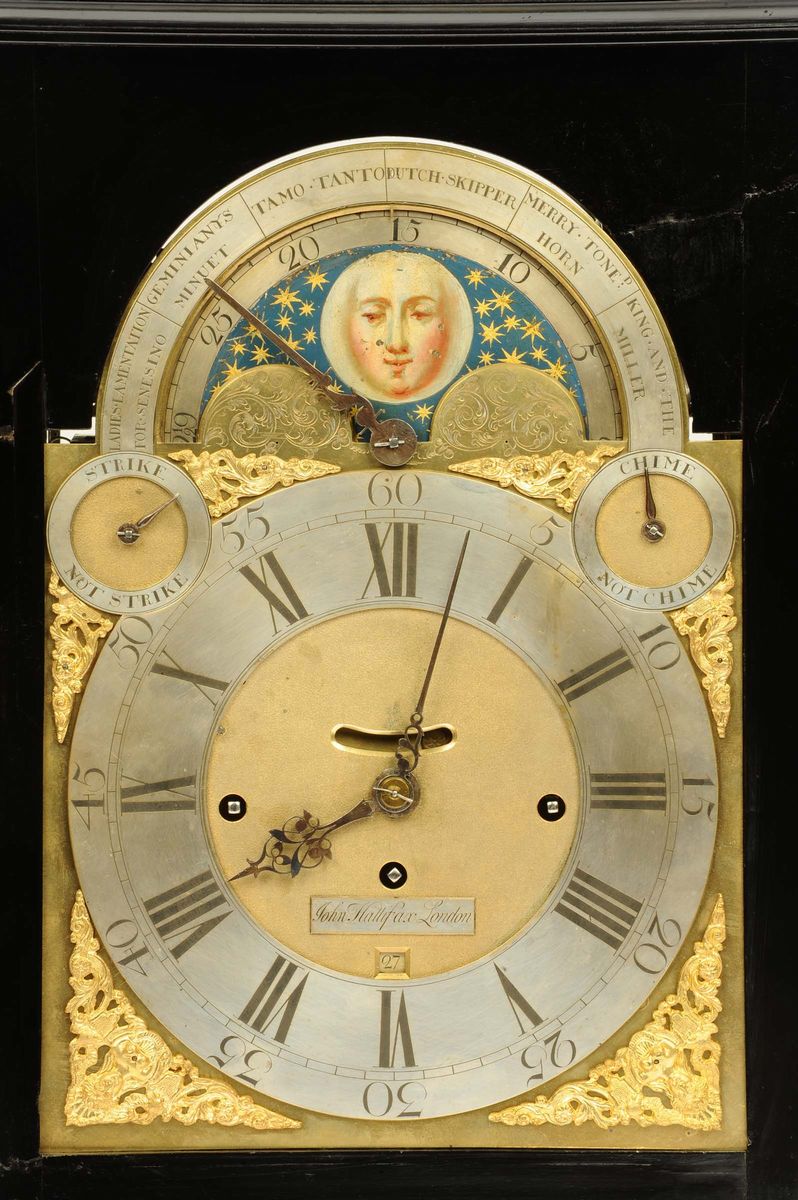Pendola da Tavolo Bracket Inglese Firmata John Hallifax London, Inghilterra XVIII Secolo