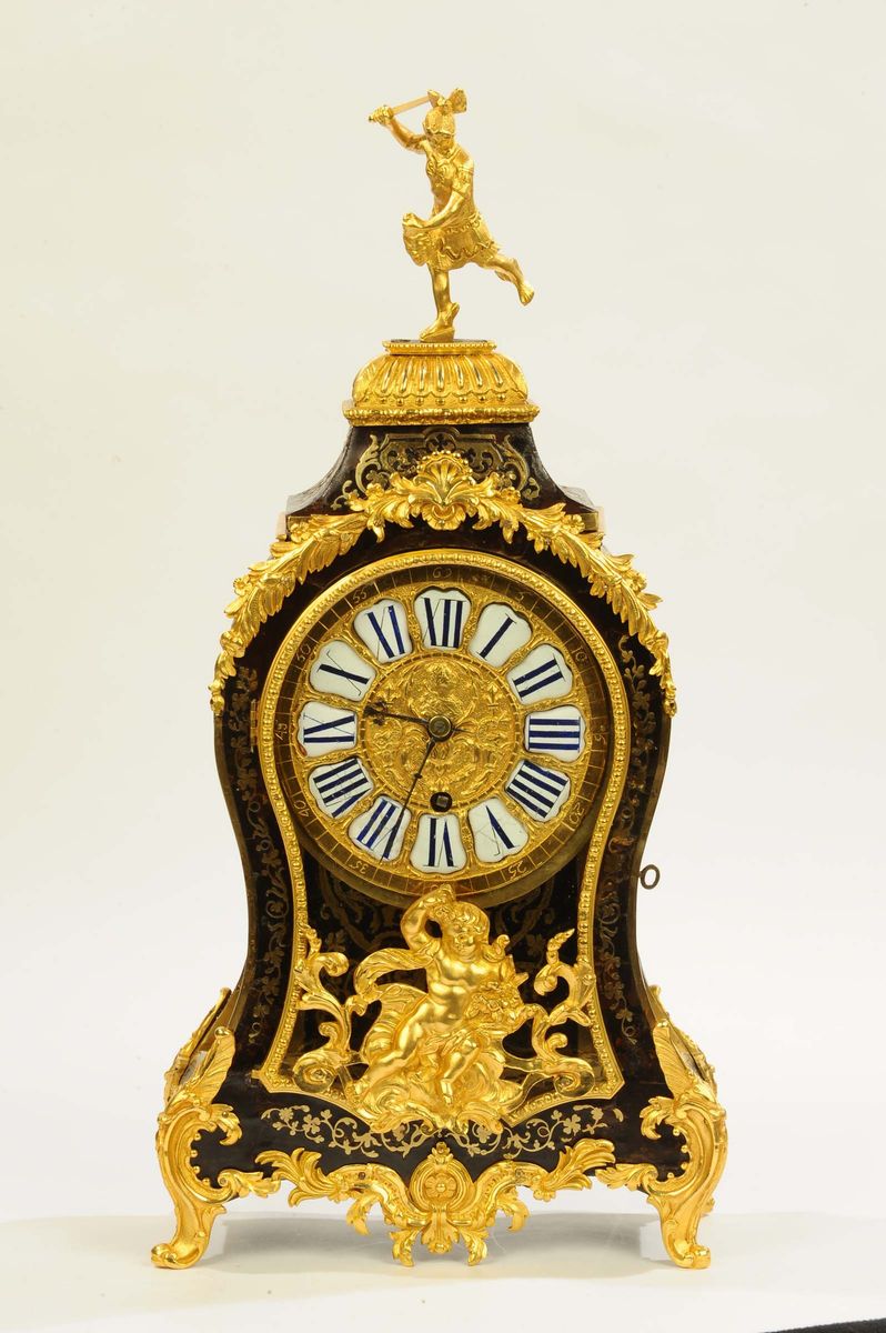 Piccolo Orologio Boulle Firmato Baillard a Besancon, XVIII Secolo