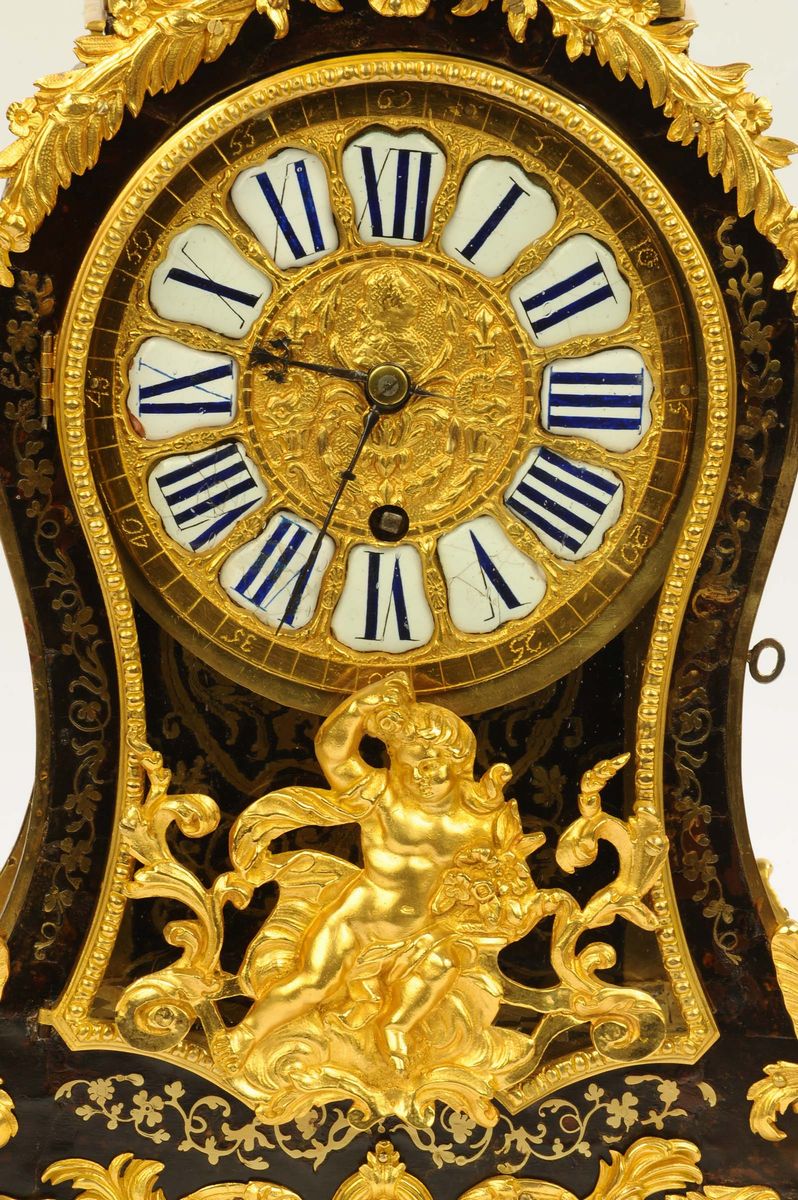 Piccolo Orologio Boulle Firmato Baillard a Besancon, XVIII Secolo