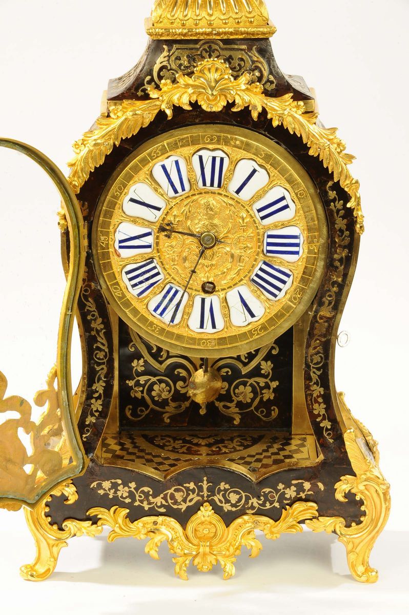 Piccolo Orologio Boulle Firmato Baillard a Besancon, XVIII Secolo