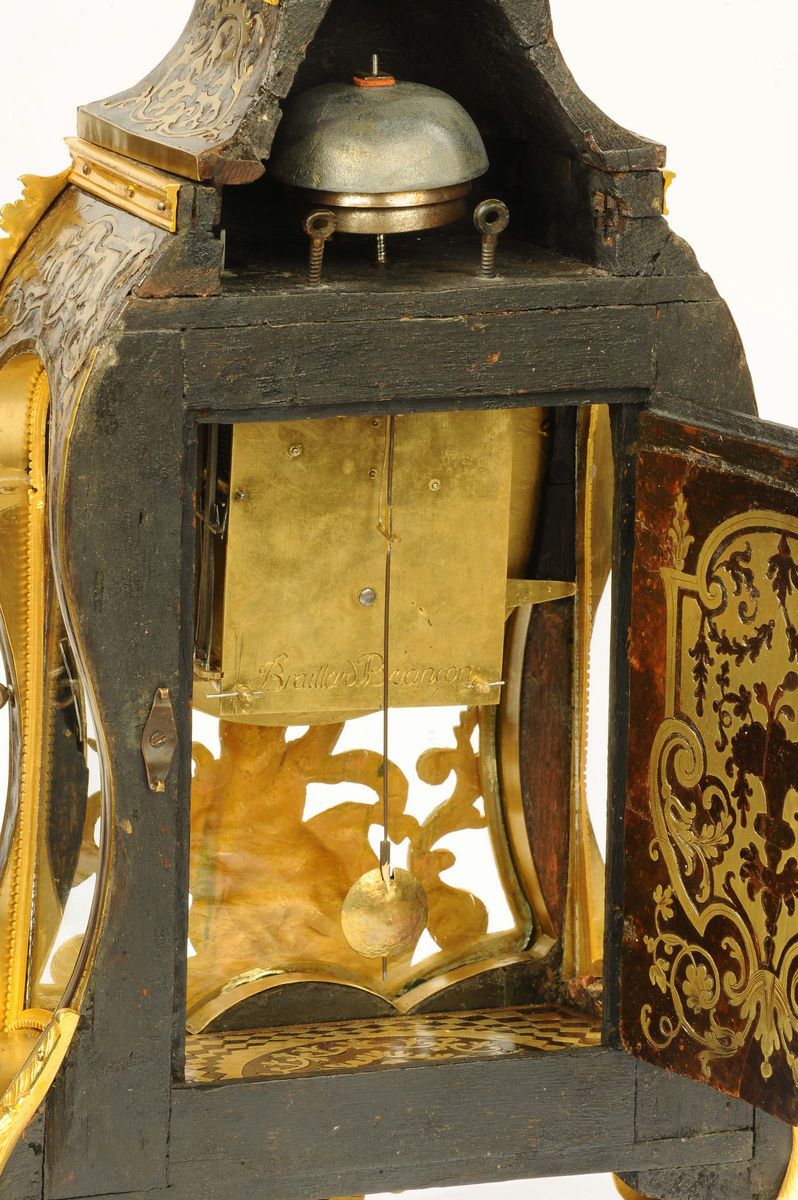 Piccolo Orologio Boulle Firmato Baillard a Besancon, XVIII Secolo