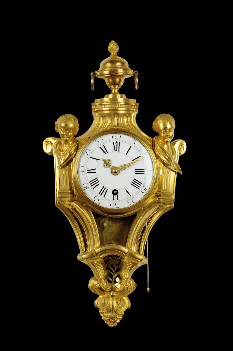 Piccolo orologio Cartel Luigi XVI, XVIII secolo  - Asta Pendoleria e Orologid'Arredo - Cambi Casa d'Aste