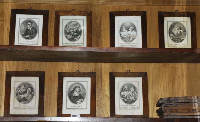 Lotto di 14 stampe raffiguranti Santi  - Asta Libri Antichi e Rari - Cambi Casa d'Aste