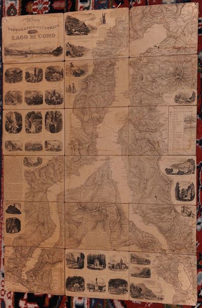 Carta Raffigurante il Lago di Como