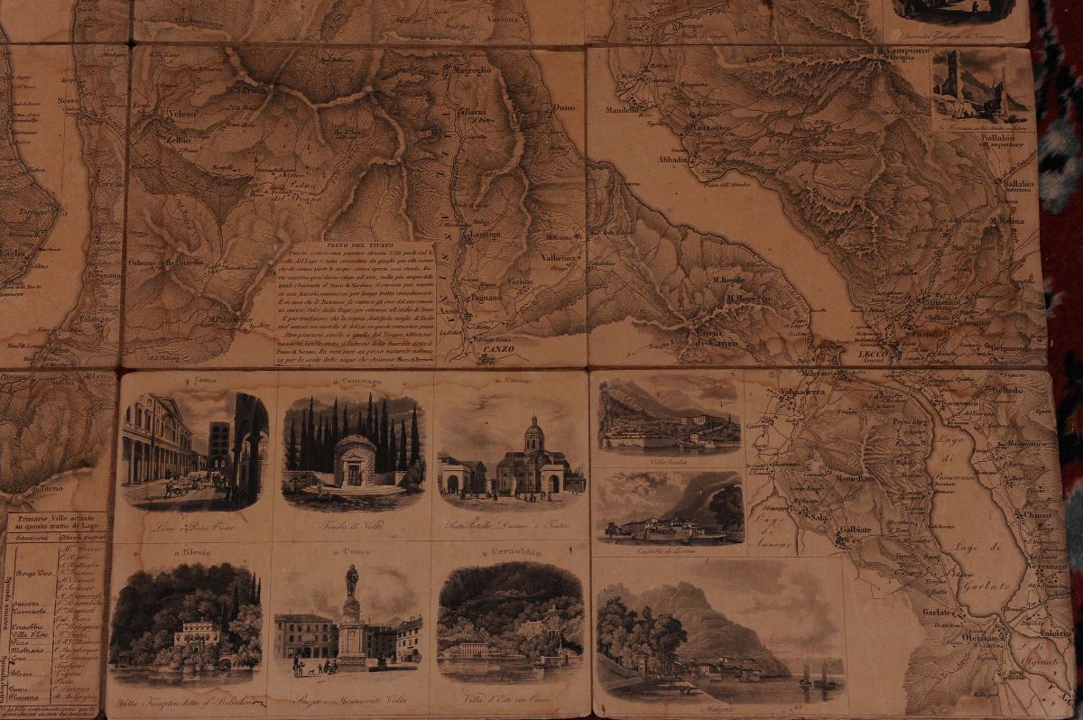 Carta Raffigurante il Lago di Como