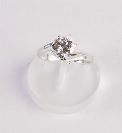 Anello Solitaire con Diamante di Ct 1,53