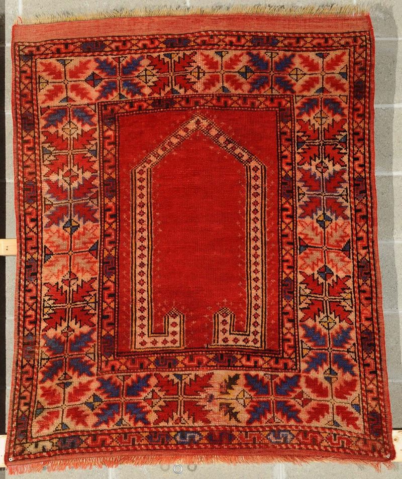 Tappeto anatolico  Bergama a preghiera, inizio XX secolo  - Auction Ancient Carpets - Cambi Casa d'Aste