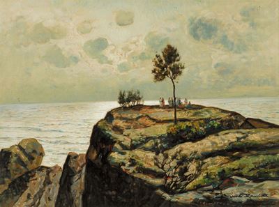 Gino Romiti (1881-1967)scogli e Mare