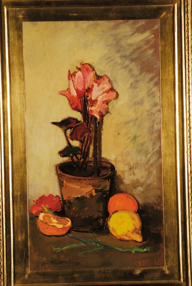 Giovanni Bartolena (1866-1942) Vaso e fiori  - Asta Dipinti del XIX e XX secolo - II - Cambi Casa d'Aste