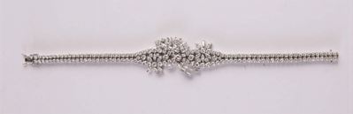 Bracciale con Diamanti di Taglio Rotondo e Navette