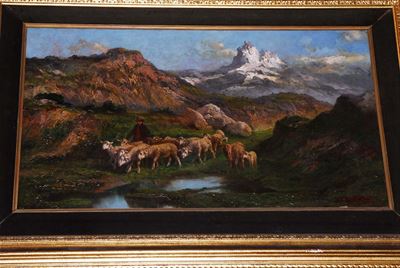 John Giovanni Califano (1864-1946)paesaggio Montano