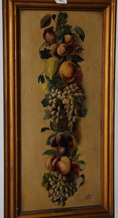 Michelangelo Meucci (1840-1909), Attribuito Anatura Morta con Frutta