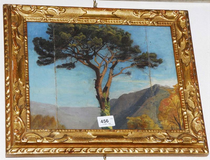 Carlo Mancini (1829-1910), attribuito a Paesaggio  - Auction 19th and 20th century paintings - II - Cambi Casa d'Aste