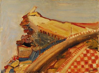 Carlo Quaglia (1903-1970)scogliera sul Tirreno, 1952