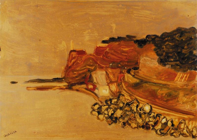 Carlo Quaglia (1903-1970) Marina, costa ligure, 1953  - Auction Carlo Quaglia, an anthology of the work - I - Cambi Casa d'Aste