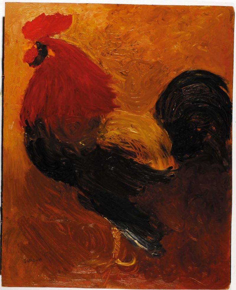 Carlo Quaglia (1903-1970) Gallo, 1963  - Asta Carlo Quaglia, un'antologia dell'opera - I - Cambi Casa d'Aste