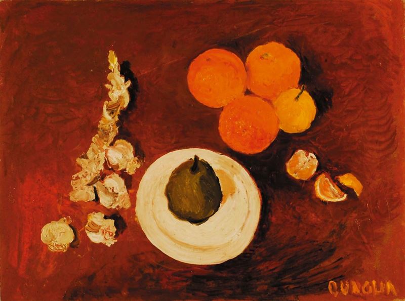 Carlo Quaglia (1903-1970) Natura morta con pera e arance, 1963,  - Auction Carlo Quaglia, an anthology of the work - I - Cambi Casa d'Aste