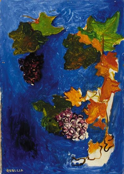 Carlo Quaglia (1903-1970)natura Morta su Fondo Azzurro, 1961