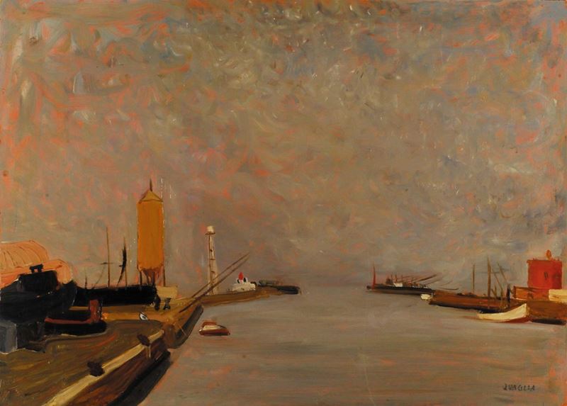 Carlo Quaglia (1903-1970) Fiumicino, 1960  - Asta Carlo Quaglia, un'antologia dell'opera - I - Cambi Casa d'Aste