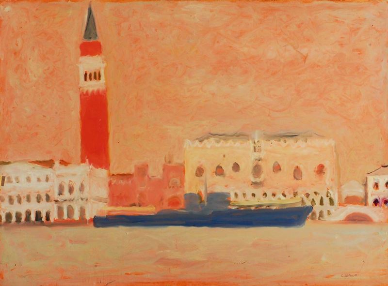 Carlo Quaglia (1903-1970) Piazza San Marco, 1953  - Asta Carlo Quaglia, un'antologia dell'opera - I - Cambi Casa d'Aste