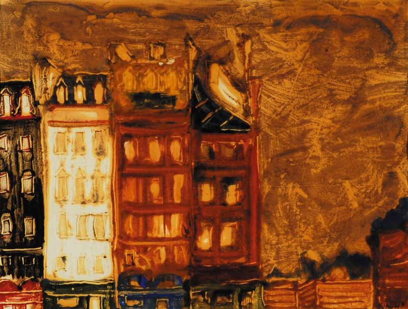 Carlo Quaglia (1903-1970) Parigi, case, 1955 Ponte sulla Senna, 1955  - Auction Carlo Quaglia, an anthology of the work - I - Cambi Casa d'Aste