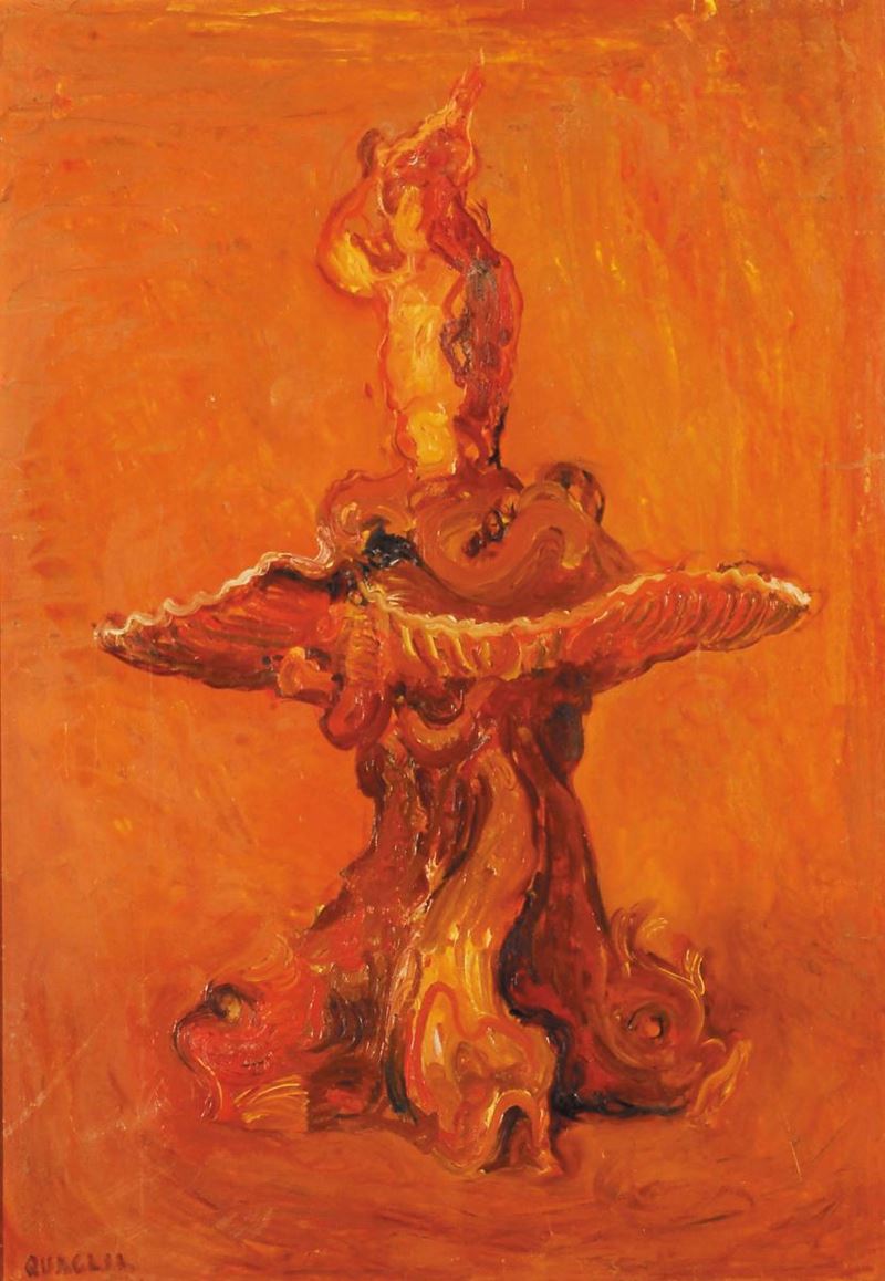 Carlo Quaglia (1903-1970) La fontana del Tritone, 1963  - Auction Carlo Quaglia, an anthology of the work - I - Cambi Casa d'Aste