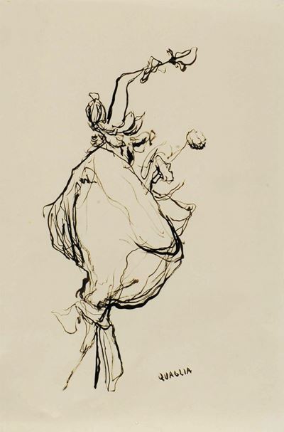 Carlo Quaglia (1903-1970)fiori nella Carta N° 2