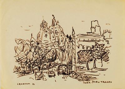 Carlo Quaglia (1903-1970)roma, Foro Traiano, 1952