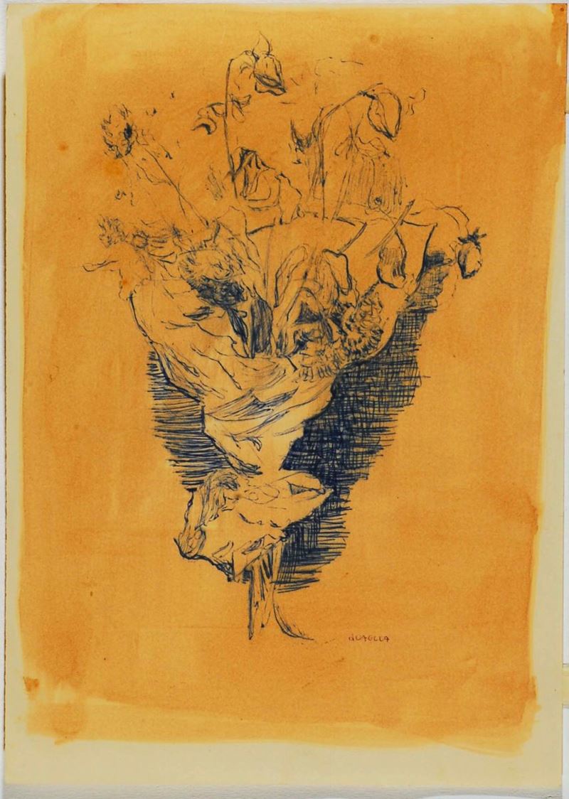 Carlo Quaglia (1903-1970) Fiori nella carta n° 3, 1962  - Auction Carlo Quaglia, an anthology of the work - I - Cambi Casa d'Aste