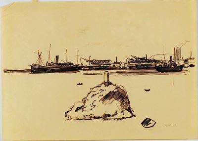 Carlo Quaglia (1903-1970)marina Ligure, 1952