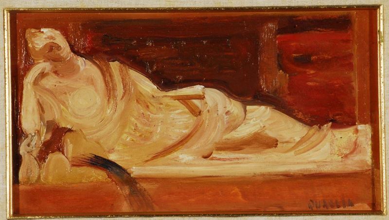 Carlo Quaglia (1903-1970) Fontana romana  - Asta Dipinti del XIX e XX secolo - II - Cambi Casa d'Aste