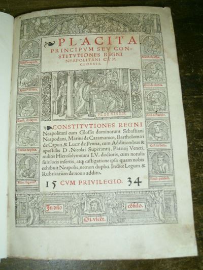 Edizioni del '500 - Giuridica - Regno di Napoli e di Sicilia Nicolo Soranzo - Andrea D'iserniapla...