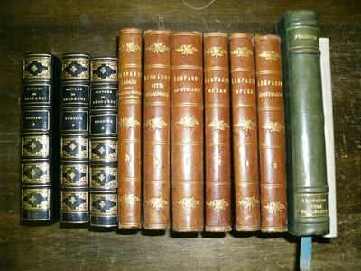 Lotto di Opere di G. Leopardi e di Critica Leopardianalotto di Opere Leopardiane, fra le Quali le...