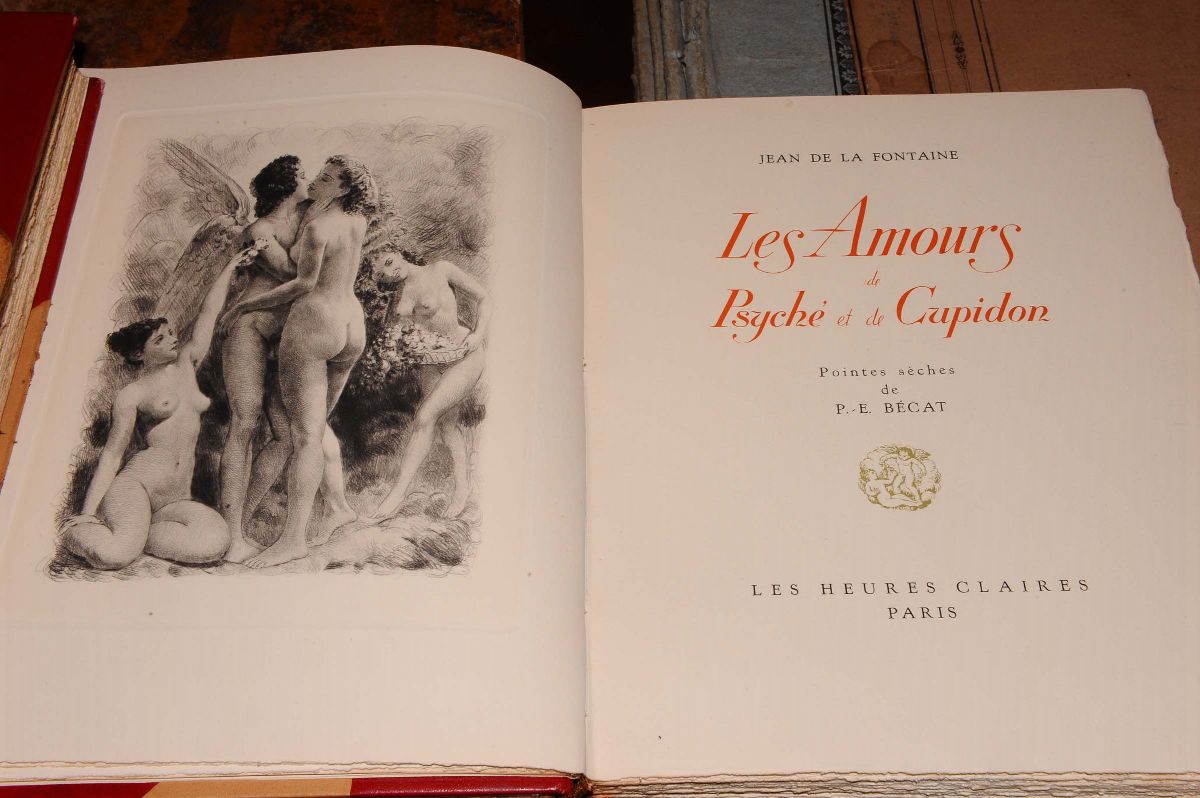 Lotto di 9 Erotici Illustrati Francesi del '900