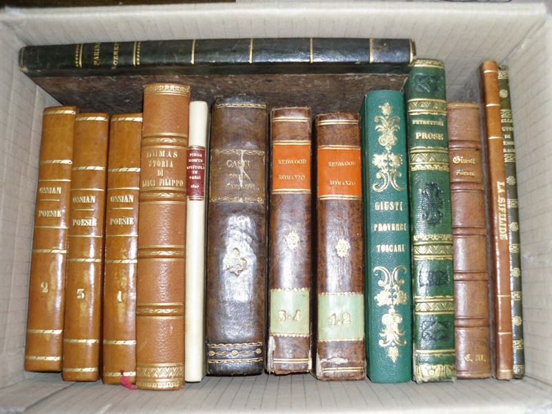 Lotto di 11 opere di letteratura dell'800 italiano  - Asta Libri Antichi e Rari - Cambi Casa d'Aste